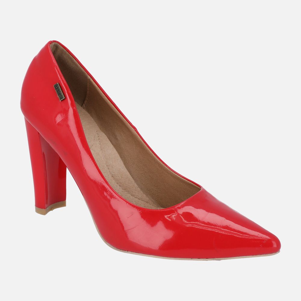 Stiletto Korina-002 Verniz Rojo Marca | AZALEIA - azalaeiaperu