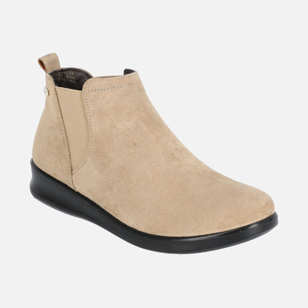 Botas Pia-001 Gamuza Taupe Marca AZALEIA - azalaeiaperu